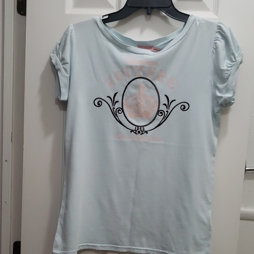 Juicy Couture Pale Blue Graphic Tee